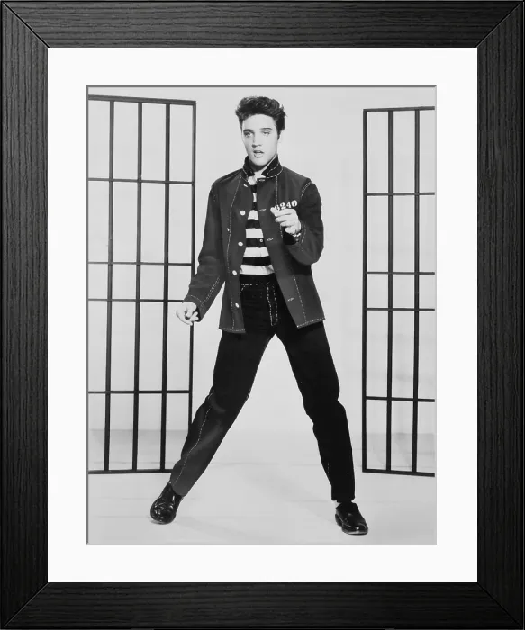 Framed Print : Elvis Presley (1935-1977), publicity still from JAILHOUSE ROCK. 1957 Framed Print : Elvis Presley (1935-1977), publicity still from JAILHOUSE ROCK. 1957