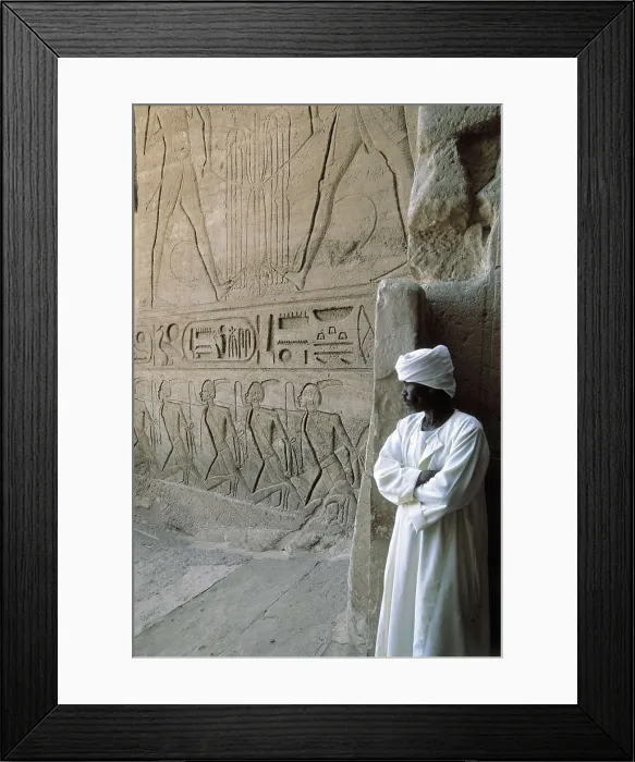 Framed Print : EGYPT. ASWAN. Abu Simbel. Great Temple of Rameses II. Main entrance to the Great Temple. Egyptian art. New Kingdom. Architecture. AISA / Everett Collection**US SALES ONLY**