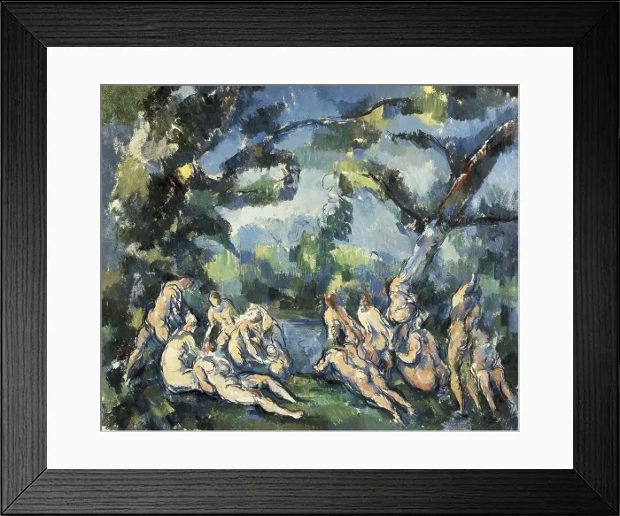 Framed Print : CEZANNE, Paul (1839-1906). The Bathers. 1899-1904. Post-Impressionism. Oil on canvas. UNITED STATES OF AMERICA. Chicago. Art Institute of Chicago