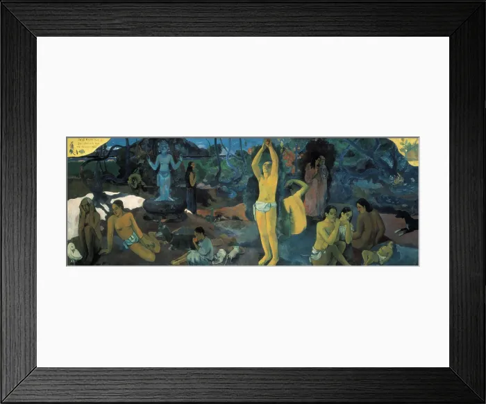Framed Print : GAUGUIN, Paul (1848-1903). Where Do We Come From? Where Are We? Where Are We Going?. 1897. Post-Impressionism. Oil on canvas. UNITED STATES OF AMERICA. Boston