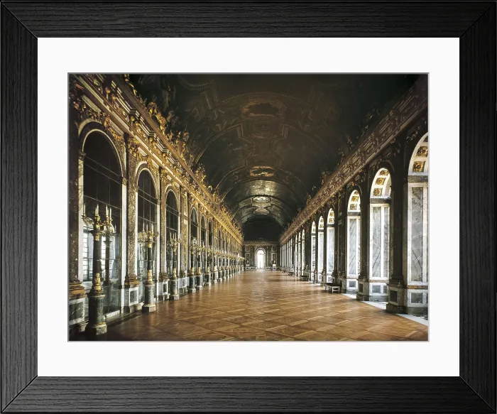 Framed Print : Le Brun, Charles (1619-1690); HARDOUIN-MANSART, Jules (1646-1708). Palace of Versailles. Hall of Mirrors. 1678. FRANCE. Versailles. Palace of Versailles