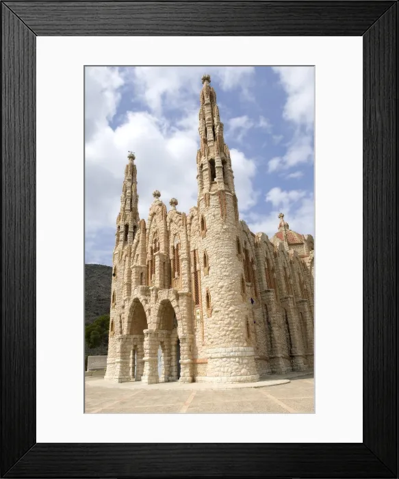 Framed Print : SPAIN. Novelda. Mary Magdalene's Sanctuary, designed by Jose Sala Sala. It has some features from the neogothic style and is rather like Gaudi's Sagrada Familia Framed Print : SPAIN. Novelda. Mary Magdalene's Sanctuary, designed by Jose Sala Sala. It has some features from the neogothic style and is rather like Gaudi's Sagrada Familia