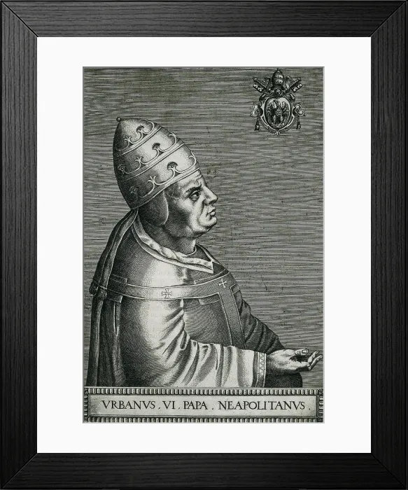 Framed Print : URBAN VI (1318-1389). Xylography. SPAIN. Madrid. National Library. AISA / Everett Collection**US SALES ONLY**