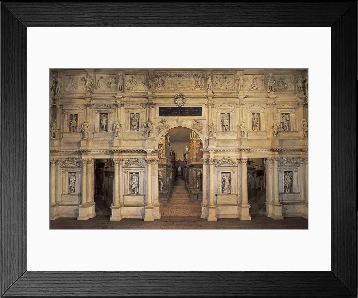 Framed Print : PALLADIO, Andrea di Pietro dalla Gondola, called Andrea (1508-1580). Olympic Theatre. ITALY. Vicenza. Olympic Theatre. Renaissance art. Cinquecento. Architecture Framed Print : PALLADIO, Andrea di Pietro dalla Gondola, called Andrea (1508-1580). Olympic Theatre. ITALY. Vicenza. Olympic Theatre. Renaissance art. Cinquecento. Architecture