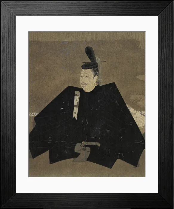 Framed Print : Portrait of Taira no Shigemori. 12th c. Painting on silk attributed to Fujiwara No Takanobu.. Japanese art. Heian period. AISA / Everett Collection**US SALES ONLY**