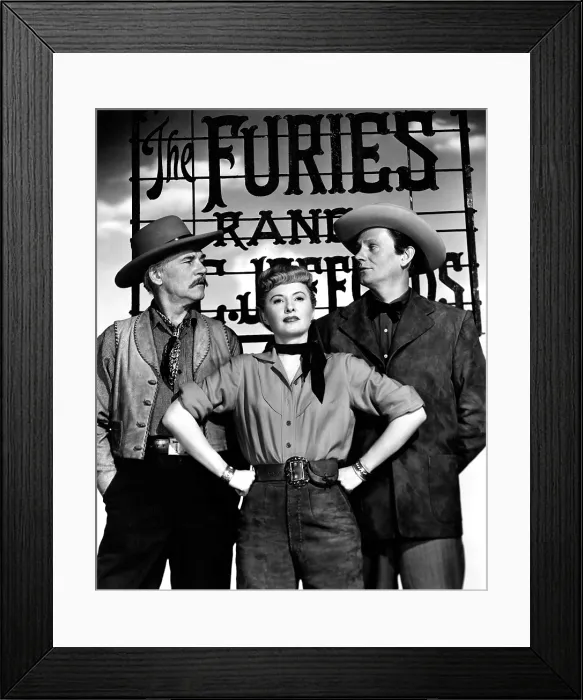 Framed Print : THE FURIES, Walter Huston, Barbara Stanwyck, Wendell Corey, 1950