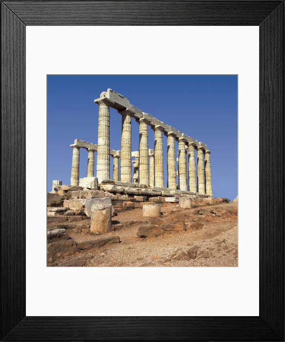 Framed Print : Temple of Poseidon. GREECE. ATTICA. Sunion. Temple of Poseidon. Classical Greek art. AISA / Everett Collection**US SALES ONLY**