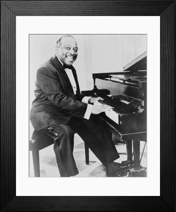 Framed Print : Count Basie (1904-1984), African American jazz musician at the piano, 1958