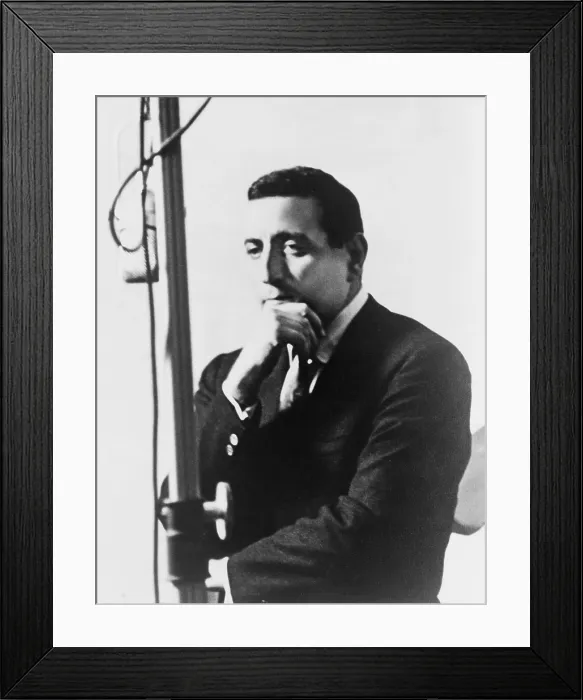 Framed Print : Tony Bennett (b. 1926) at microphone, 1955 Framed Print : Tony Bennett (b. 1926) at microphone, 1955