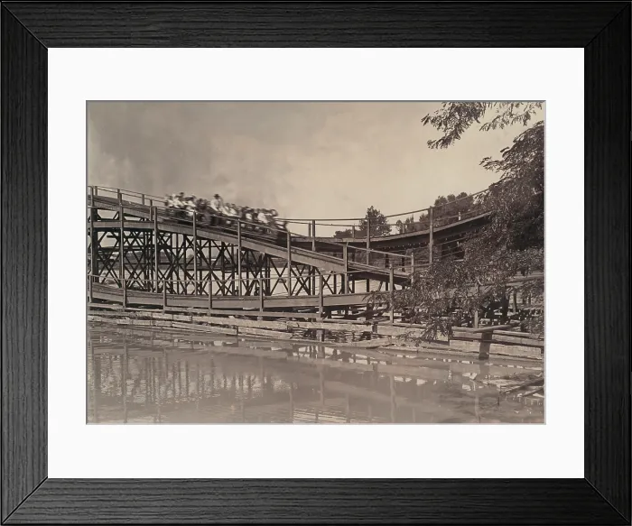 Framed Print : Roller Coaster, On the Scenic Railway, The Newsboys Picnic, Cincinnati, Ohio, photograph by Lewis Wickes Hine, August, 1908 Framed Print : Roller Coaster, On the Scenic Railway, The Newsboys Picnic, Cincinnati, Ohio, photograph by Lewis Wickes Hine, August, 1908