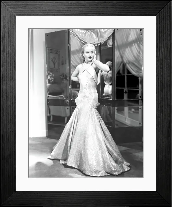 Framed Print : THE GAY BRIDE, Carole Lombard (in a gown by Dolly Tree), photo taken September 24, 1934 Framed Print : THE GAY BRIDE, Carole Lombard (in a gown by Dolly Tree), photo taken September 24, 1934