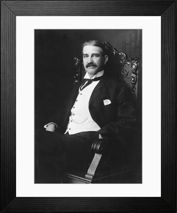 Framed Print : Frank Lyman Baum (1856-1919) wrote the children's classic, 'The Wonderful Wizard of Oz, ' 1900. 1908 portrait by Dana Hall Framed Print : Frank Lyman Baum (1856-1919) wrote the children's classic, 'The Wonderful Wizard of Oz, ' 1900. 1908 portrait by Dana Hall