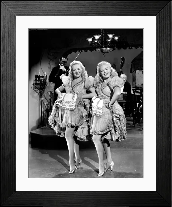 Framed Print : THE DOLLY SISTERS, Betty Grable, June Haver, 1945, TM and Copyright (c) 20th Century-Fox Film Corp. All Rights Reserved