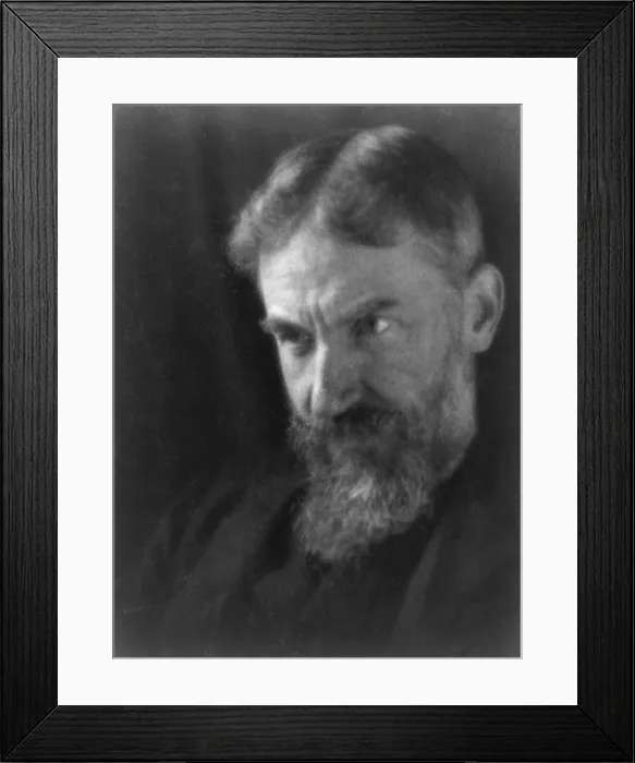 Framed Print : George Bernard Shaw (1856-1950), Irish-English playwright, combined social ideas and criticism with realistic characters and comedy