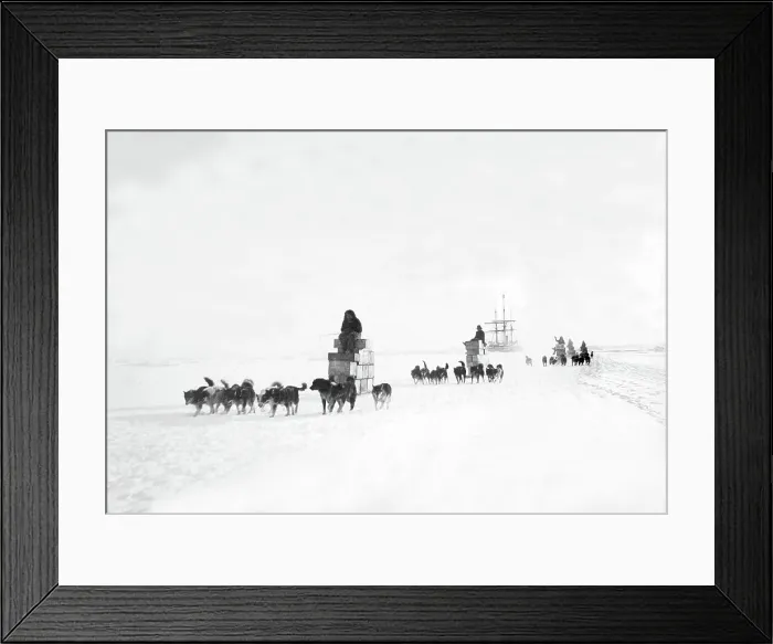 Framed Print : ROBERT E.PEARY-Loading supplies from Commander Peary's Arctic expedition ship The Roosevelt, 1902-1905.. Courtesy: CSU Archives  /  Everett Collection