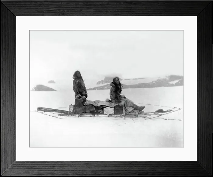 Framed Print : ROBERT E.PEARY-Members of Peary's arctic expedition to the North Pole, 1902-1905.. Courtesy: CSU Archives  /  Everett Collection