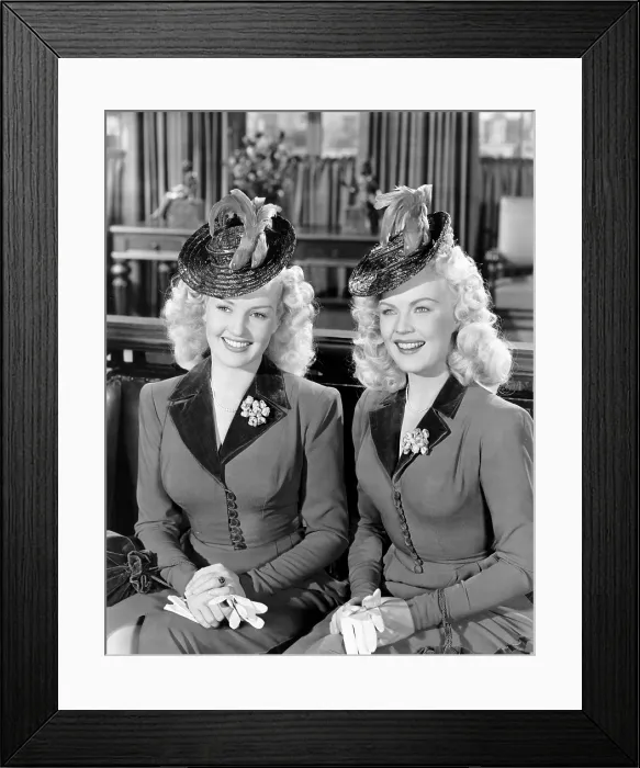 Framed Print : THE DOLLY SISTERS, from left, Betty Grable, June Haver, 1945, TM and Copyright 20th Century-Fox Film Corp. All Rights Reserved Framed Print : THE DOLLY SISTERS, from left, Betty Grable, June Haver, 1945, TM and Copyright 20th Century-Fox Film Corp. All Rights Reserved