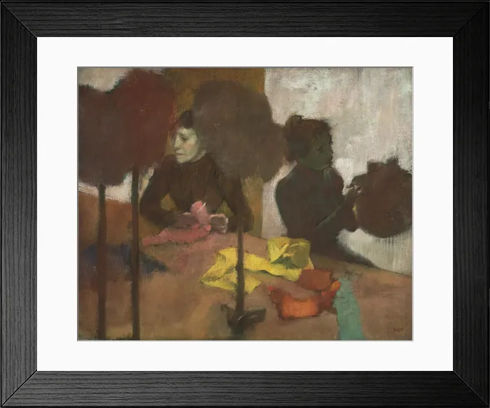 Framed Print : The Milliners, by Edgar Degas, 1882-1905, French impressionist painting, oil on canvas. Women at work were a frequent subject for Degas