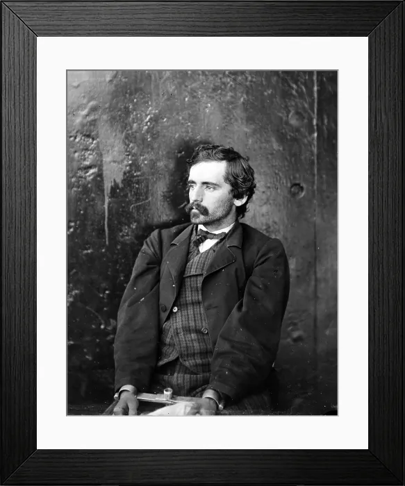 Framed Print : Assassins. Michael O'Laughlin, a conspirator, manacled. Photograph by Alexander Gardner, April 1865 Framed Print : Assassins. Michael O'Laughlin, a conspirator, manacled. Photograph by Alexander Gardner, April 1865