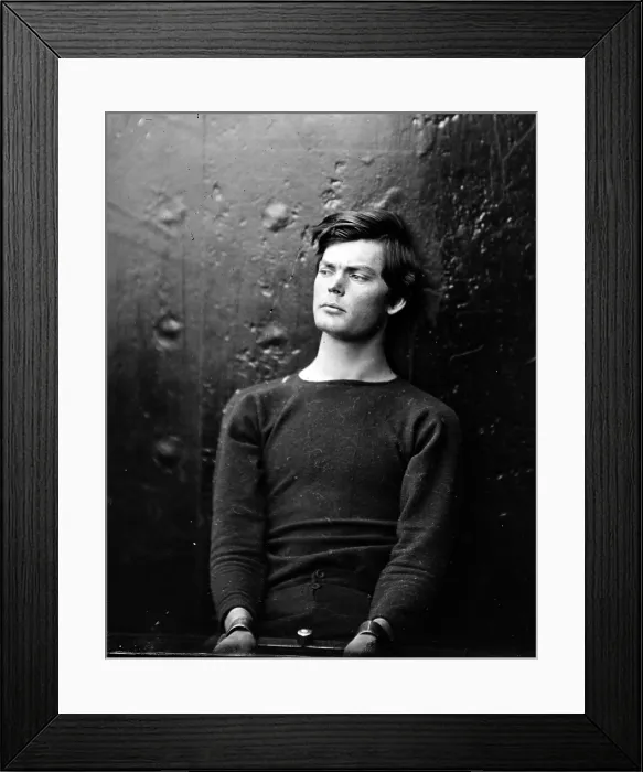 Framed Print : Assassins. Lewis Payne, in sweater, seated and manacled. Photograph by Alexander Gardner, April 1865 Framed Print : Assassins. Lewis Payne, in sweater, seated and manacled. Photograph by Alexander Gardner, April 1865