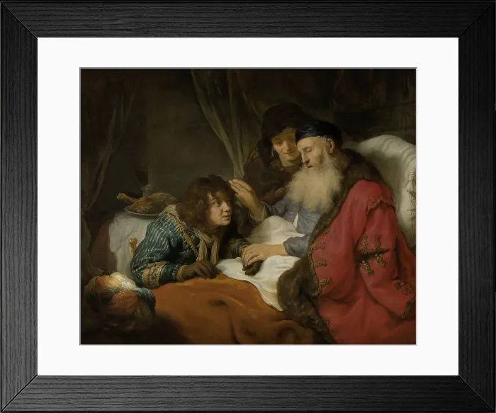 Framed Print : Isaac Blessing Jacob, by Govert Flinck, c. 1638, Dutch painting, oil on canvas