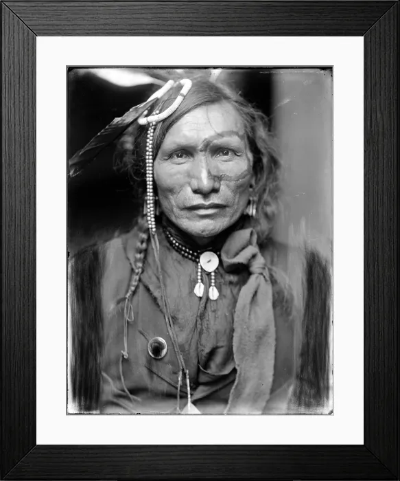 Framed Print : Wild West. Iron White Man, a Sioux Indian from Buffalo Bill's Wild West Show. Gertrude Ksebier, photographer, ca. 1900