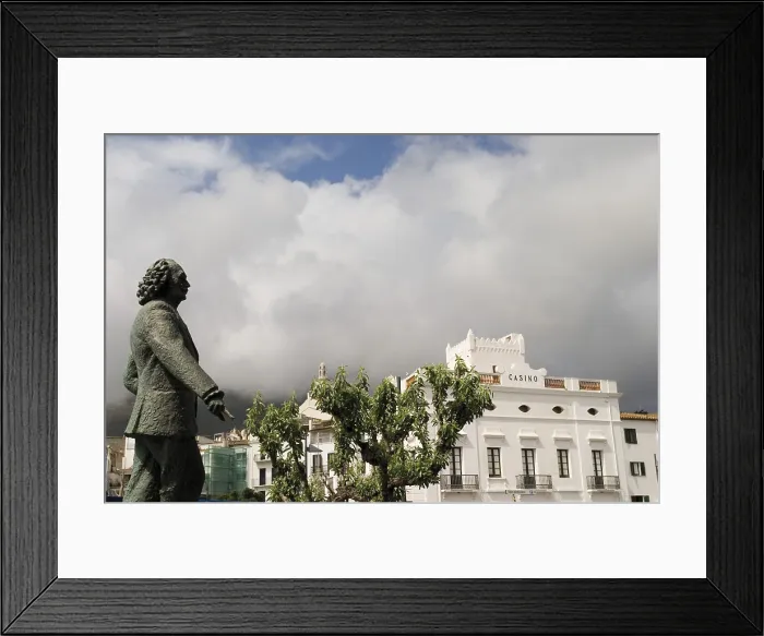 Framed Print : SPAIN. CATALONIA. GERONA. Cadaqus. Casino. Sculpture on bronze. AISA / Everett Collection**US SALES ONLY**