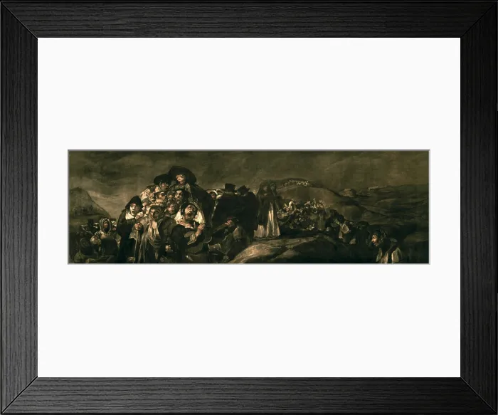 Framed Print : GOYA Y LUCIENTES, Francisco de (1746-1828). A Pilgrimage to San Isidro. 1819 - 1823. Mural painting mounted on canvas