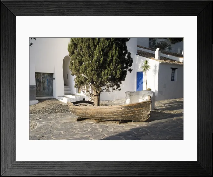 Framed Print : SPAIN. CATALONIA. GERONA. Cadaqus. Boat and cypress, by Salvador Dal. Surrealism. Sculpture. AISA / Everett Collection**US SALES ONLY** Framed Print : SPAIN. CATALONIA. GERONA. Cadaqus. Boat and cypress, by Salvador Dal. Surrealism. Sculpture. AISA / Everett Collection**US SALES ONLY**