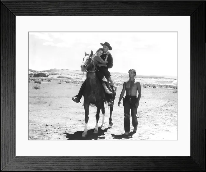 Framed Print : THE SEARCHERS, Natalie Wood, John Wayne, Jeffrey Hunter, 1956