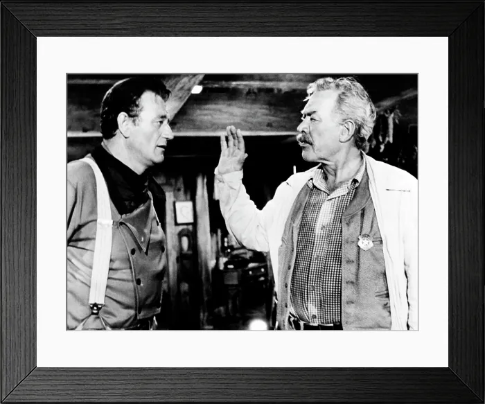 Framed Print : THE SEARCHERS, John Wayne, Ward Bond, 1956