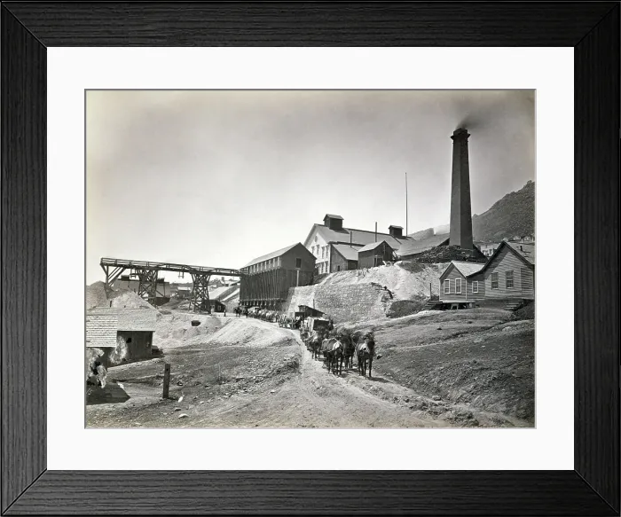 Framed Print : Savage Works mill, Virginia City, Nevada. Photo by Timothy O'Sullivan. Albumen print, 1868 Framed Print : Savage Works mill, Virginia City, Nevada. Photo by Timothy O'Sullivan. Albumen print, 1868