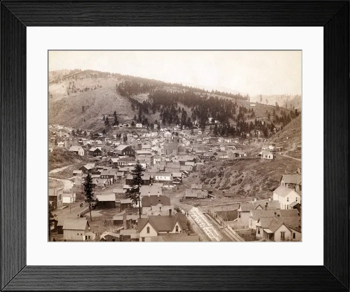 Framed Print : Deadwood from Engleside. Deadwood, Dakota Territory. John C. Grabill, 1888