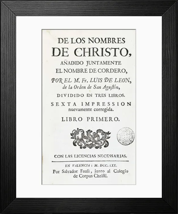 Framed Print : AISA / Everett Collection LEON, Fray Luis de (1528-1591)