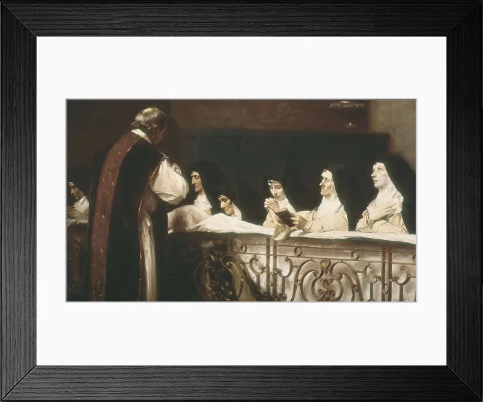 Framed Print : MELIDA, Enrique (1838-1892). Communion of the Nuns. Romanticism. Oil on canvas. SPAIN. Malaga. Fine Arts Museum. AISA / Everett Collection**US SALES ONLY**