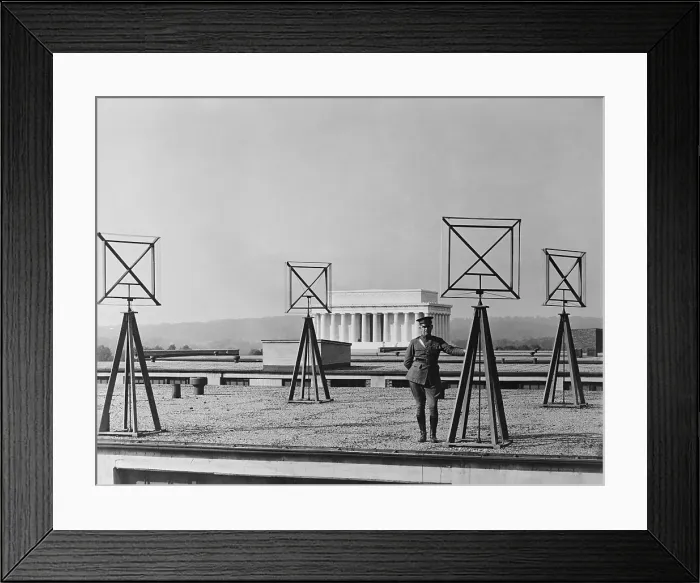 Framed Print : Antennas on the roof of the U.S. Army Radio Station in Washington D.C. 1924 Framed Print : Antennas on the roof of the U.S. Army Radio Station in Washington D.C. 1924