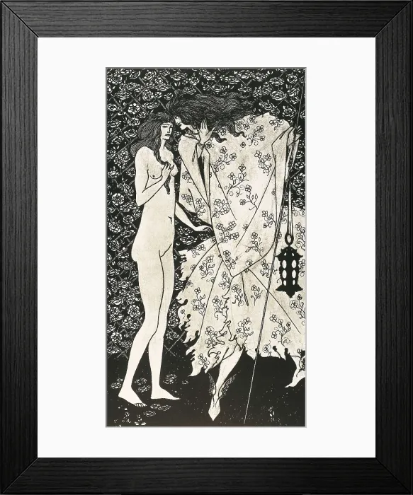 Framed Print : BEARDSLEY, Aubrey Vincent (1872-1898). The Mysterious Rose Garden. 1895. Illustration for 'The Yellow Book'. Modernism. Litography Framed Print : BEARDSLEY, Aubrey Vincent (1872-1898). The Mysterious Rose Garden. 1895. Illustration for 'The Yellow Book'. Modernism. Litography