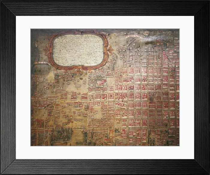 Framed Print : ARRIETA, Pedro (?-1738); CORREA, Diego (17th c.-18th c.). Map of Ciudad de Mexico. 1737. Oil on canvas. MEXICO. Mexico City. Chapultepec Castle Framed Print : ARRIETA, Pedro (?-1738); CORREA, Diego (17th c.-18th c.). Map of Ciudad de Mexico. 1737. Oil on canvas. MEXICO. Mexico City. Chapultepec Castle