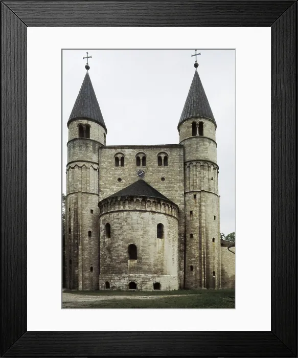 Framed Print : Church of Saint Cyriac. 10th-11th c. GERMANY. SAXONY-ANHALT. Gernrode. Romanesque church of Saint Cyriacus. Ottonian art. ; Romanesque art Framed Print : Church of Saint Cyriac. 10th-11th c. GERMANY. SAXONY-ANHALT. Gernrode. Romanesque church of Saint Cyriacus. Ottonian art. ; Romanesque art
