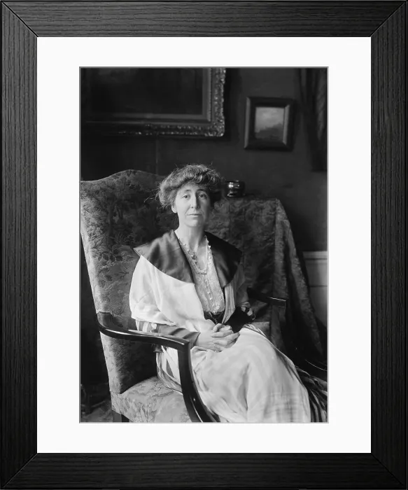 Framed Print : Jeannette Rankin (1880-1973), served two non-consecutive terms in the U.S. House of Representatives, in 1917-1919, and 1941-1943