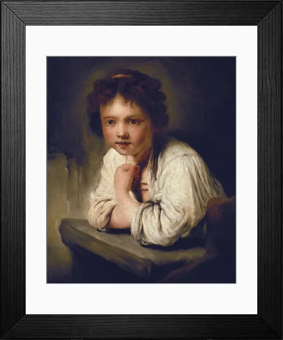 Framed Print : Girl at a window. Rococo. Oil on canvas. RUSSIA. Saint Petersburg. State Hermitage Museum. - C. Alexei / Iberfoto / Everett Collection (181088)**US SALES ONLY**