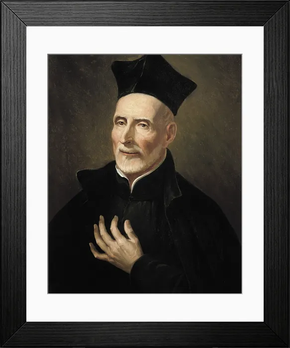 Framed Print : Calasanz, Saint Joseph (1556-1648). Spanish religious man and pedagogue. Saint Joseph Calasanctius. Work by JOVER Y CASANOVA, Francisco (1836-1890). Oil on canvas