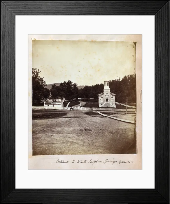 Framed Print : The Greenbrier. Entrance to White Sulphur Springs, West Virginia. Albumen print, 1872 Framed Print : The Greenbrier. Entrance to White Sulphur Springs, West Virginia. Albumen print, 1872