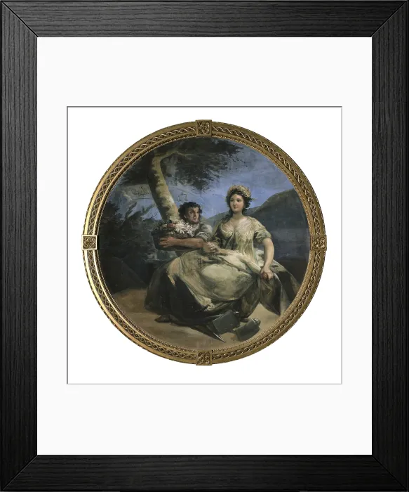 Framed Print : GOYA Y LUCIENTES, Francisco de (1746-1828). The Agricultre. 1801. Flora crowned by spikes and a man with a basket of flowers and fruits Framed Print : GOYA Y LUCIENTES, Francisco de (1746-1828). The Agricultre. 1801. Flora crowned by spikes and a man with a basket of flowers and fruits