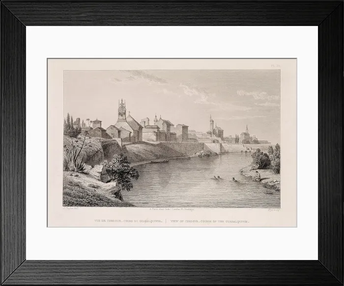 Framed Print : Cordoba (19th c.). Guadalquivir river. Etching. SPAIN. Madrid. National Library. - M.C.Esteban / Iberfoto / Everett Collection (181818)**US SALES ONLY** Framed Print : Cordoba (19th c.). Guadalquivir river. Etching. SPAIN. Madrid. National Library. - M.C.Esteban / Iberfoto / Everett Collection (181818)**US SALES ONLY**