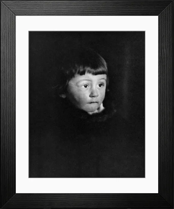 Framed Print : Portrait of a boy, photograph by Gertrude Kasebier, 1900