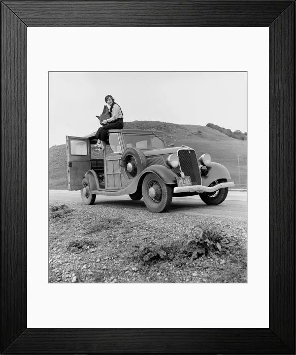 Framed Print : Dorothea Lange, Resettlement Administration photographer, California, February, 1936