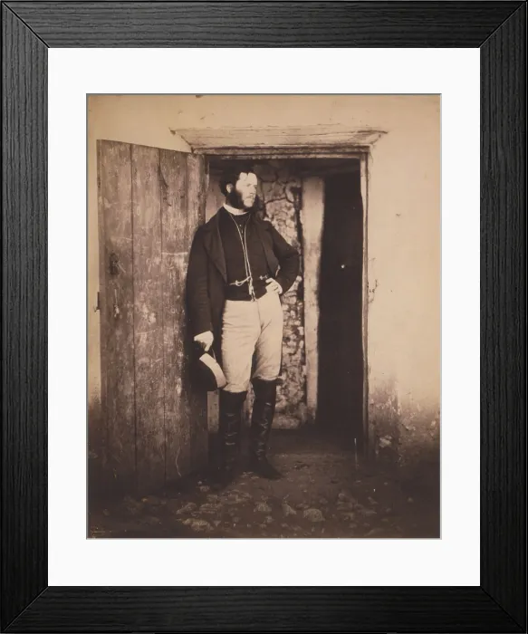 Framed Print : The Crimean War, portrait of Mr. Angel, postmaster, photograph by Roger Fenton, 1855