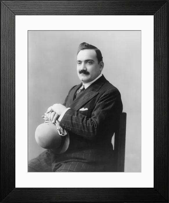 Framed Print : Enrico Caruso (1873-1921), Italian operatic tenor and international celebrity in 1907