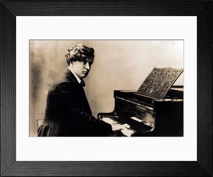 Framed Print : Ferruccio Busoni (1866-1924), Italian composer and pianist. His 1907 book, SKETCH OF A NEW AESTHETIC OF MUSIC, advocated innovation from tradition. 1895